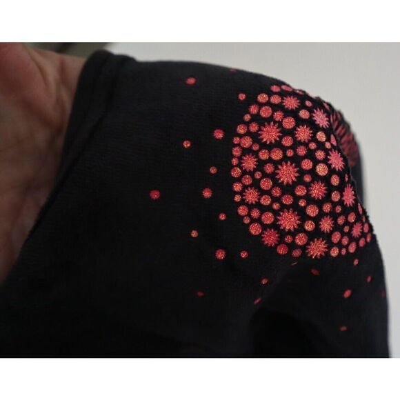 First Impressions Baby Girl's Sz 12 Months Black Love Sparkle Velour L/S Top - Picture 4 of 4